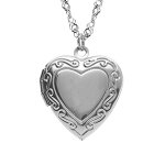 Collier en acier avec pendentif cassolette coeur - 45 + 10cm