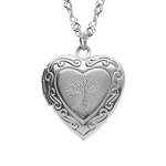 Collier en acier avec pendentif cassolette coeur et arbre de vie - 45 + 10cm