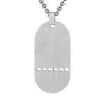 Collier en acier plaque militaire g. i troue  graver avec chane boule