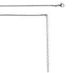 Collier en acier sautoir ou chane de ventre maille corde - 65. 5 + 20. 5cm