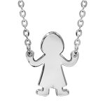 Collier en argent chane avec pendentif petit garon - longueur 40cm + 4cm de rallonge
