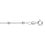 Collier en argent chane avec petites boules facettes - longueur 42cm