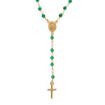 Collier en argent dor chapelet boules facetes agate vertes - 45 + 5cm