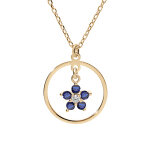 Collier en argent et dorure jaune chaîne avec pendentif anneau et étoile d'oxydes bleu 40 + 5cm Collier en argent et dorure jaune chaîne avec pendentif anneau et étoile d'oxydes bleu 40 + 5cm