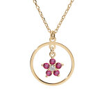 Collier en argent et dorure jaune chaîne avec pendentif anneau et étoile d'oxydes framboise 40 + 5cm Collier en argent et dorure jaune chaîne avec pendentif anneau et étoile d'oxydes framboise 40 + 5cm