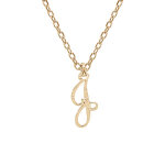 Collier en argent et dorure jaune chaîne avec pendentif lettre anglaise j diamanté 40 + 4cm Collier en argent et dorure jaune chaîne avec pendentif lettre anglaise j diamanté 40 + 4cm