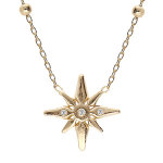 Collier en argent et dorure jaune chaîne avec pendentif petite étoile edelweis d'oxydes blancs sertis ... Collier en argent et dorure jaune chaîne avec pendentif petite étoile edelweis d'oxydes blancs sertis ...
