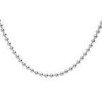 Collier en argent rhodi� cha�ne boules 2. 2mm longueur 60cm