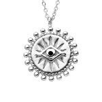 Collier en argent rhodié chaîne avec pendentif style ethnique 42 + 3cm Collier en argent rhodié chaîne avec pendentif style ethnique 42 + 3cm