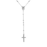 Collier en argent rhodi chapelet 47cm