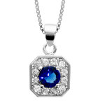 Collier en argent rhodié collection joaillerie chaîne avec pendentif carré avec angles bisautés et oxydes ... Collier en argent rhodié collection joaillerie chaîne avec pendentif carré avec angles bisautés et oxydes ...