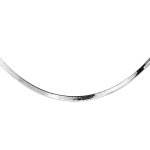 Collier en argent rhodi� maille miroir 40cm