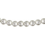 Collier en argent rhodi et perles swarovski blanches de 5mm - longueur 45cm + 5cm de rallonge