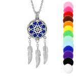 Collier bola diffuseur de parfum attrape rve et fleur - rglable 60  100cm