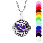 Collier bola diffuseur de parfum boule � motifs - r�glable 60 � 100cm