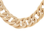Collier dor grosse maille entrelace 47 + 3cm