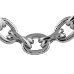 Collier elixs en argent massif rhodi chane mailles croises - longueur 43cm