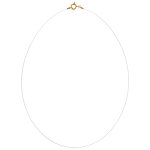 Collier fil en nylon et fermoir en plaqu or - longueur 39cm
