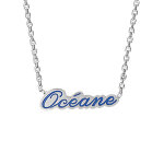 Collier forat grav decoupe argent