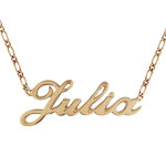 Collier en plaqu or chane maille 1 + 1 avec dcoupe anglaise 1 prnom - longueur 40cm + 3cm de rallonge ...