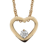 Collier en plaqu or chane avec pendentif coeur ajour avec oxyde blancs  l'intrieur - longueur 40cm ...