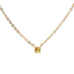 Collier en plaqué or chaîne avec pendentif pierre véritable citrine 3mm 38 + 5cm Collier en plaqué or chaîne avec pendentif pierre véritable citrine 3mm 38 + 5cm
