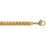 Collier en plaqu or maille anglaise - largeur 4mm et longueur 45cm