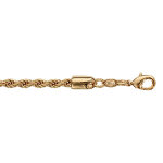 Collier en plaqu or maille corde - longueur 50cm