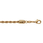 Collier en plaqu or maille corde - longueur 60cm
