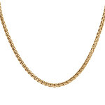 Collier en plaqu� or maille palmier - 40 + 7cm