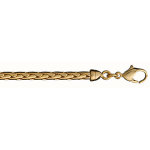 Collier en plaqu or maille palmier - longueur 42cm