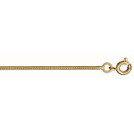 Collier en plaqu� or maille serpentine diam�tre 1mm - longueur 45cm