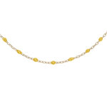 Collier sautoir en argent et dorure jaune chaîne avec olives couleur jaune tansparent jaune transparent ... Collier sautoir en argent et dorure jaune chaîne avec olives couleur jaune tansparent jaune transparent ...