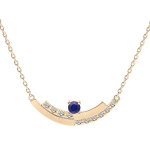 Collier en vermeil chaîne avec pendentif saphir véritable et rail de topazes blanches serties 42 + 3cm ... Collier en vermeil chaîne avec pendentif saphir véritable et rail de topazes blanches serties 42 + 3cm ...