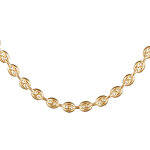 Collier en vermeil grain de caf 6mm - 50cm