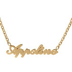 Collier en vermeil maille for�at decoupe forme anglaise - 43cm reglable 40