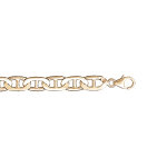 Collier en vermeil maille grosse marine 7mm - 55cm
