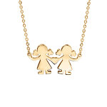 Collier en vermeil passive fille / fille 40 + 4cm