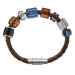Composition bracelet charms thabora pour homme cuir et couleurs