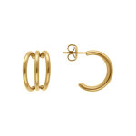 Cr�oles en acier dor� trois rangs largeur 10 x hauteur 17mm