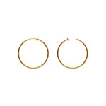 Cr�oles en acier dor� tube 37mm systeme clip et ressort