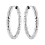 Cr�oles en acier fantaisie motif �pis en 23mm