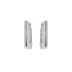 Créoles en acier tube lisse carré 11mm Créoles en acier tube lisse carré 11mm
