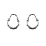 Cr�oles en argent fil lisse diam�tre 11mm