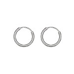 Cr�oles en argent fil lisse diam�tre 20mm
