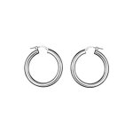 Croles en argent fil lisse en 4mm et diamtre31mm