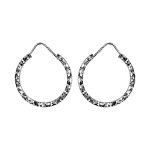 Croles en argent rhodi fantaisies diamantes 20mm