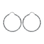 Croles en argent rhodi fantaisies diamantes 35mm