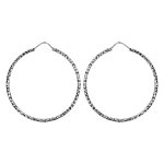 Croles en argent rhodi fantaisies diamantes 46mm