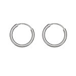 Croles en argent rhodi fil lisse en 2mm et diamtre 20 mm